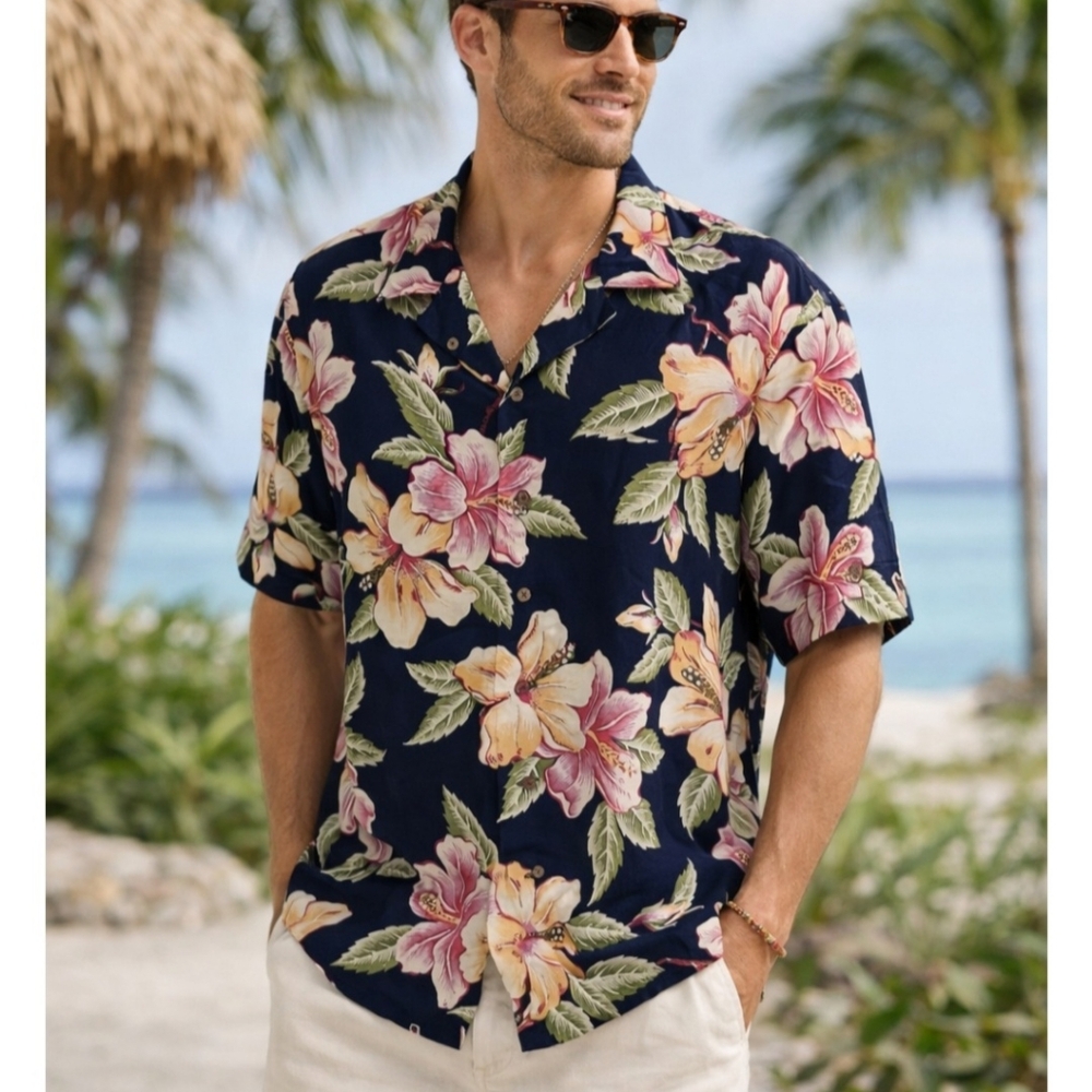 Polo Ralph Lauren Men's XXL Tropical‎ Floral Hawaiian Button Down Shirt